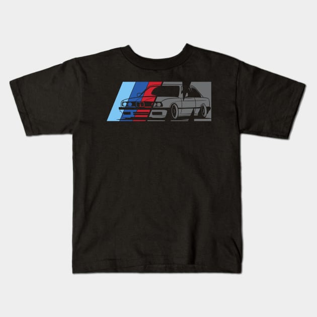 BMW E36 car logo Kids T-Shirt by AmiG